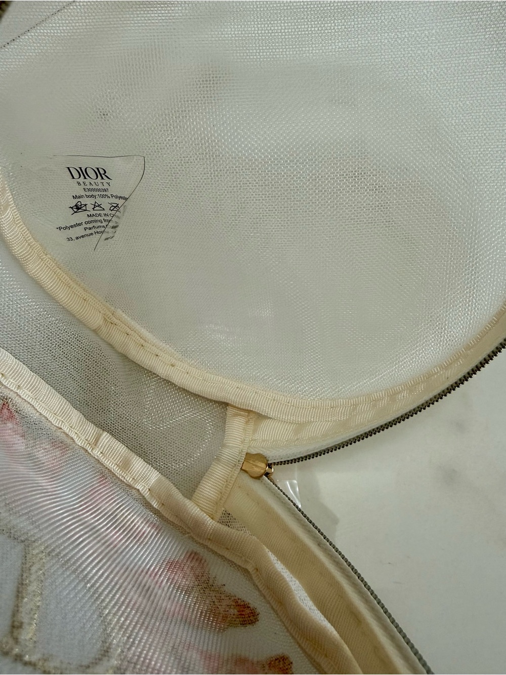 NWT - Dior Round Pouch - Elegant Butterfly Design! - Picture 5 of 6